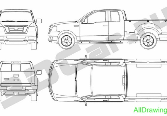 Fords F-150 (2004) (Ford of F-150 (2004)) are drawings of the car